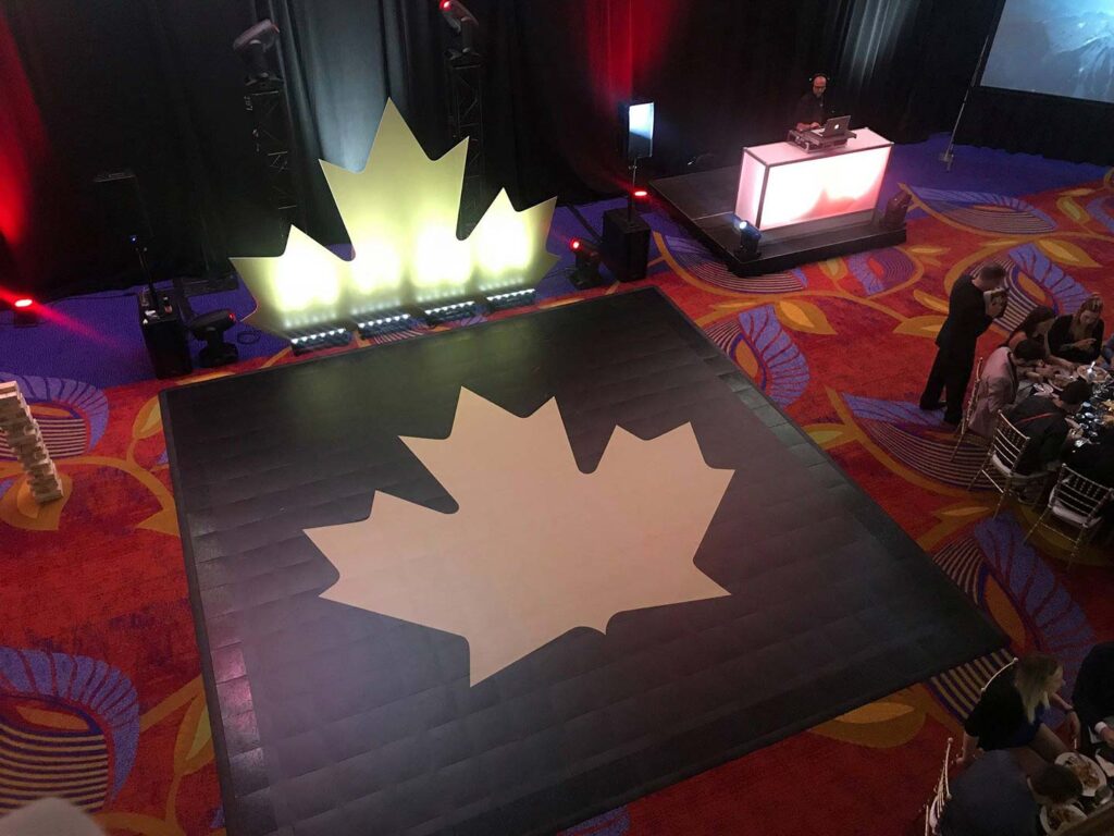 Canadian Olympic Committee Ottawa Event Gala Design Lighting Glow Bar Customized Signage Rental Production