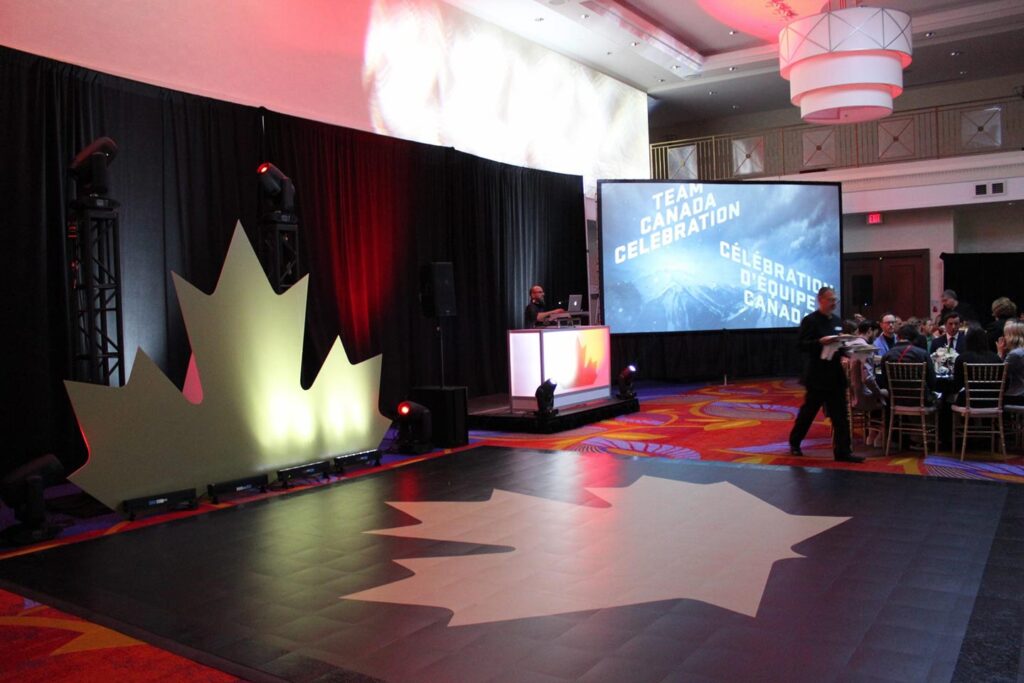 Canadian Olympic Committee Ottawa Event Gala Design Projector Screen Customized Signage Rental Production