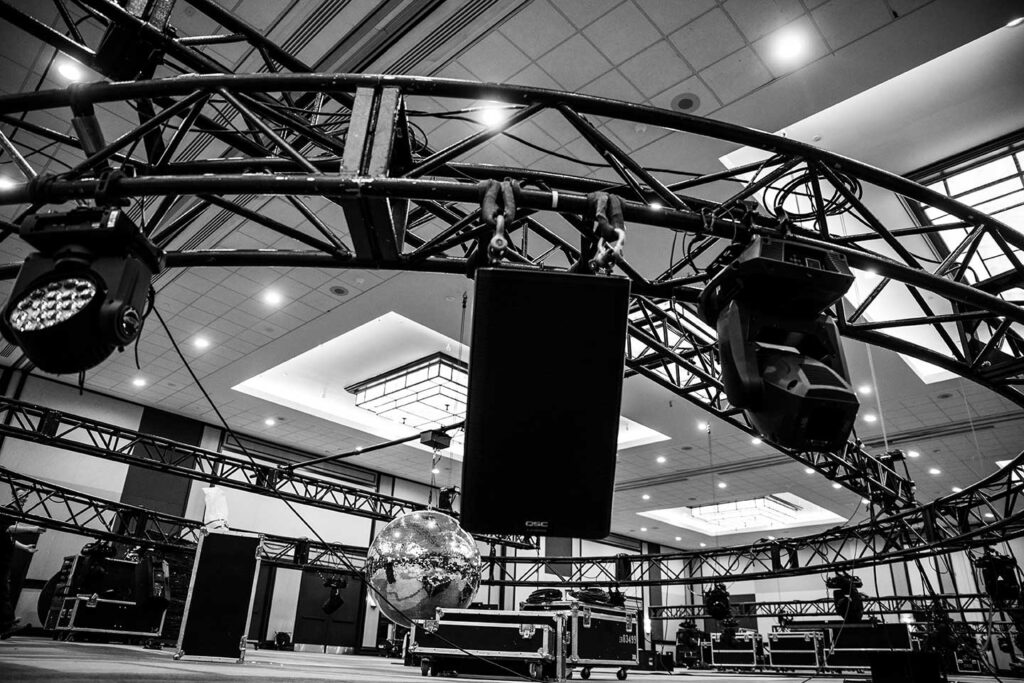 Sens Soriee Ottawa Event Gala Circle Truss Rigging Speaker Lighting Setup Rental Production