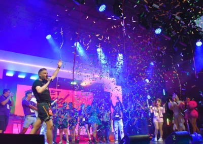 OSE Event Portfolio Photos - Capital Pride - Festival Stage with LED Video Wall and Confetti