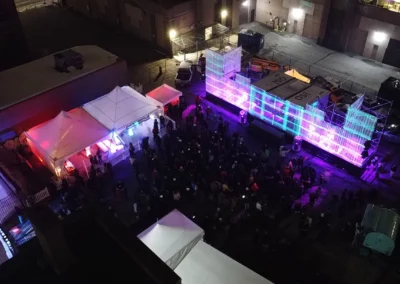 OSE Event Portfolio Photos - Fire and Ice Festival - Bank Street BIA - Silent Disco Event Space 3D Rendering