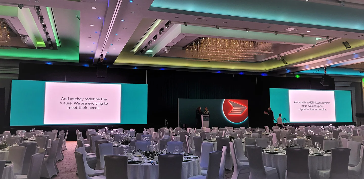 OSE Event Portfolio Photos - Canada Post - Video Walls and Staging for Corporate Conference