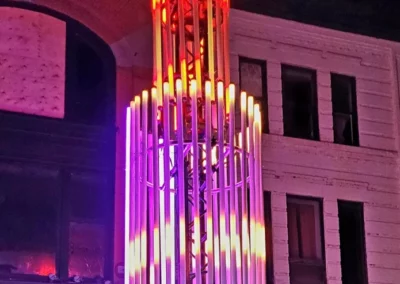 OSE Event Portfolio Photos - Fire and Ice Festival - Bank Street BIA - Tube Light Sculpture