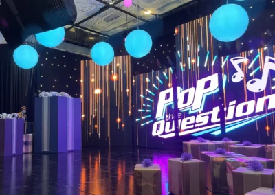 OSE Event Portfolio Photos - Movie Set - Video Screens and Lighting Fixtures