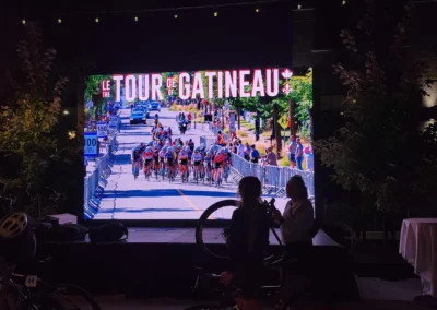 OSE Event Portfolio Photos - Tour de Gatineau - Video Wall at Night